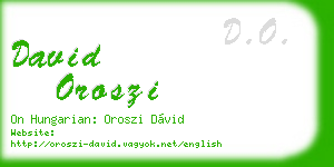 david oroszi business card